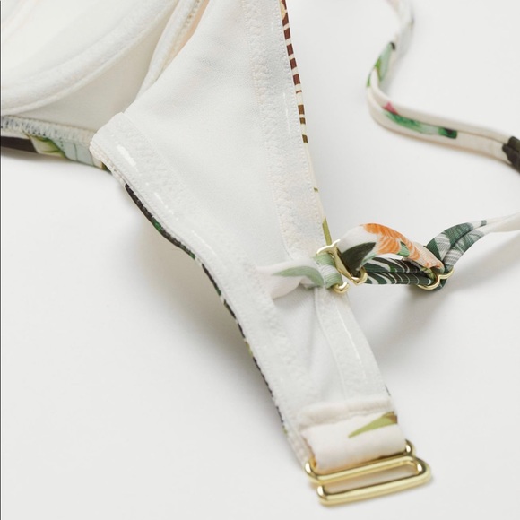 H&M Balconette Bikini and High-waisted Bottom in Cream / Floral - Picture 4 of 8